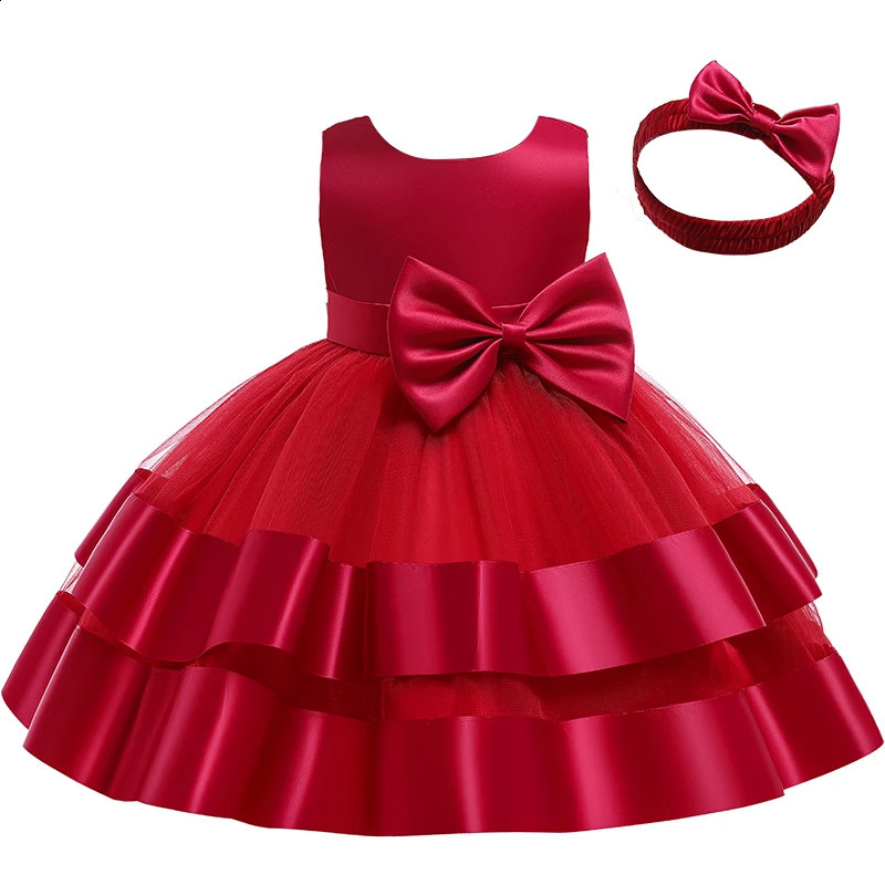 Baby Girl Dress Summer Princess Dresses For Christening Clothing Birthday Party born Lace Vest 250117