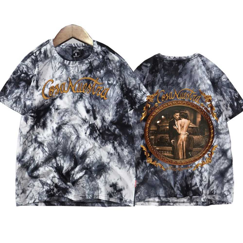 Raw Alejandro Coca Nuestra Tie Dye Shirts Unisex Round Neck Short Sleeve Popular Music T-Shirt Fans Gift X250203