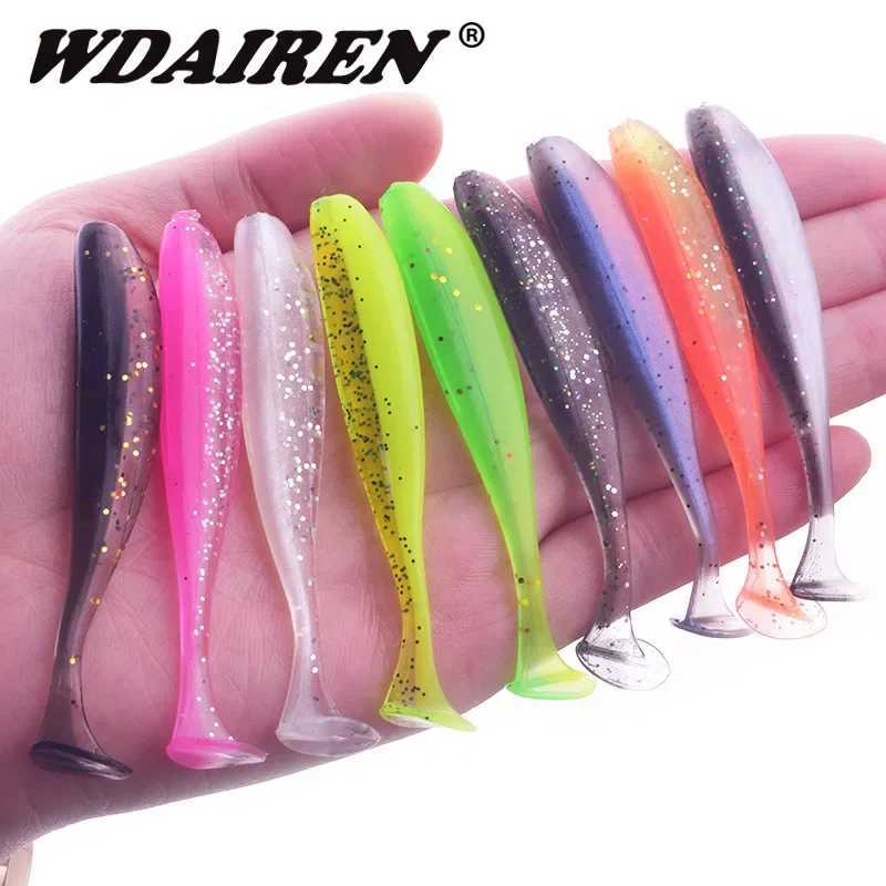 WDAIREN Soft Lure 5cm 7.5cm 9.5cm Doubor Shad Silicone Wobblers Fishing Worm Artificial Baits for Bass Sea Fishing TackleXJ250122