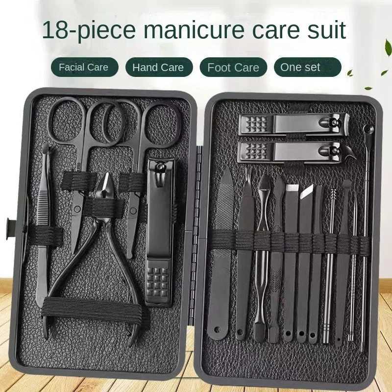4/7/10/12/16/18 Pcs Manicure Cutters Nail Clipper Set Household Stainless Steel Ear Spoon Nail Clippers Pedicure Nail ScissorsXJ250116
