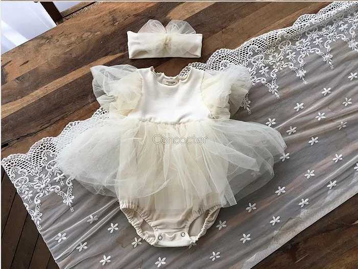 Baby Girls Dress Newborn Princess Baby Dress For Girl 1st Birthday Party Wedding Infant Baby Girl Clothes Cotton Baptism Dress X250203
