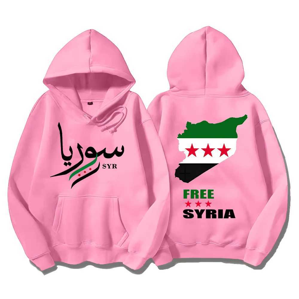 Syrian Freedom Hoodies Damascus Syria Pullovers Unique Syria Map Sweatshirts Anti-War Unisex Clothing Peaceful Protest SudaderasXJ2500118