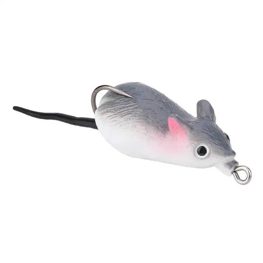 Fishing Lure Artificial Soft Rat Mouse Fishing Baits 5cm Dual Hook Crank Swim Fish Baits Bass Fishing Lure TackleXJ250122