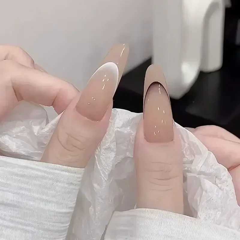 3pcs French Gradient Line Nail Art Stickers Black White Self-Adhesive Slider Design Manicure Tools DIY Moon Shape Nail DecalsXJ250120