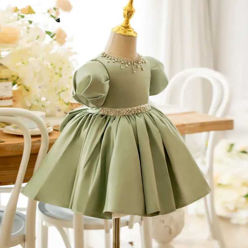 Baby Girls Tutu Gown Beads Baptism Christening 1st Birthday Infant Dresses Beaded Tulle Party Prom Toddler Girl Party Dresses X250203