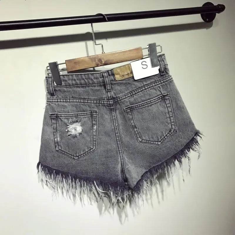 Denim Booty Shorts with Fur Lining for Women Sexy Short Jeans for FemaleCasual and Fashionable Big Size High Waisted Summer 250116