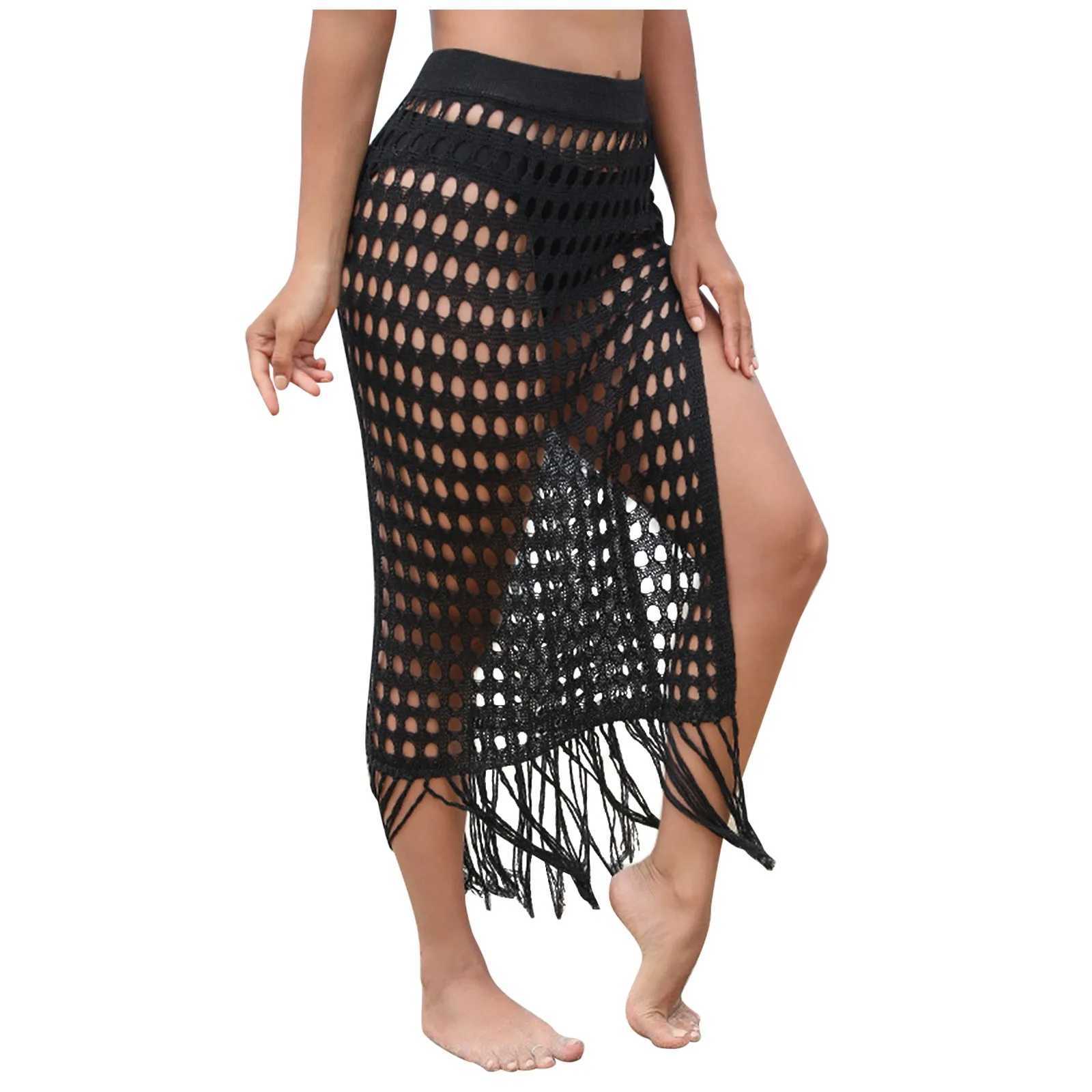 Swimsuits Cover Ups For Women Womens Skirts Solid Summer Beach Cover Up With Mesh Knitting Bathing Suit Cover-Ups Clothing W250120
