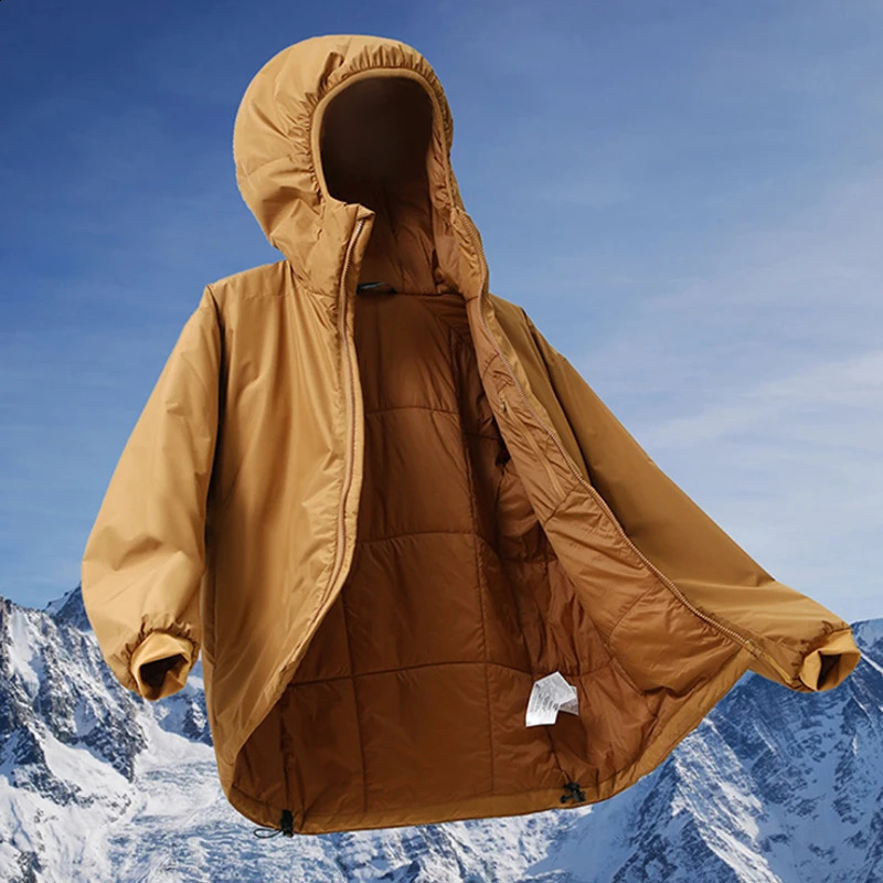 Top mens plus size hooded jacket winter outdoor Harajuku waterproof windproof tactical hiking skiing Safari work 250122