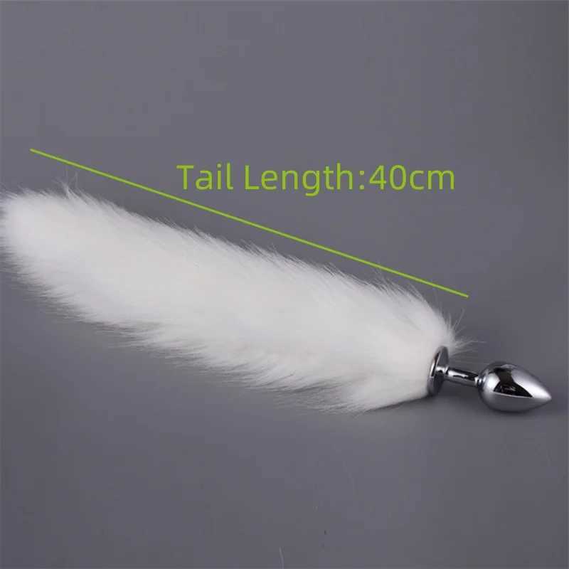 5 Color 5 Sizes Metal Anal Plug Erotic BDSM Ass Fox Tail Fetish Butt Extender Dilator Sex Toys For Women Gay Cosplay Adult GamesXJ250121
