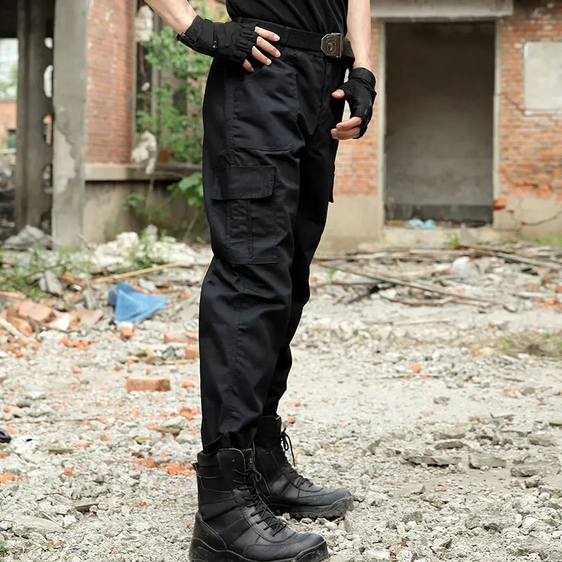 Black military tactical cargo pants mens combat tactical sports pants mens work pants Overalls casual Trouser Pantalon Homme CS 250122