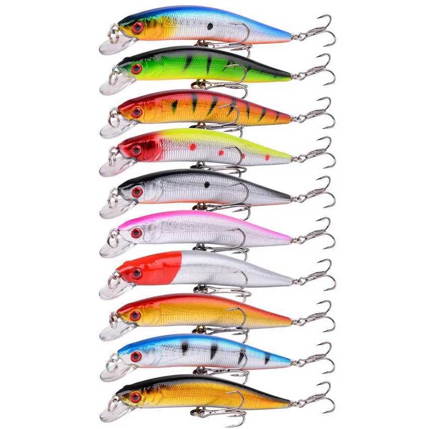 Fishing Lure Tackle Kit Set Hard Bait Artificial Rotating Floating Fishing Minnow Crankbait Wobblers Spinner Sinking Hooks LuresXJ250122