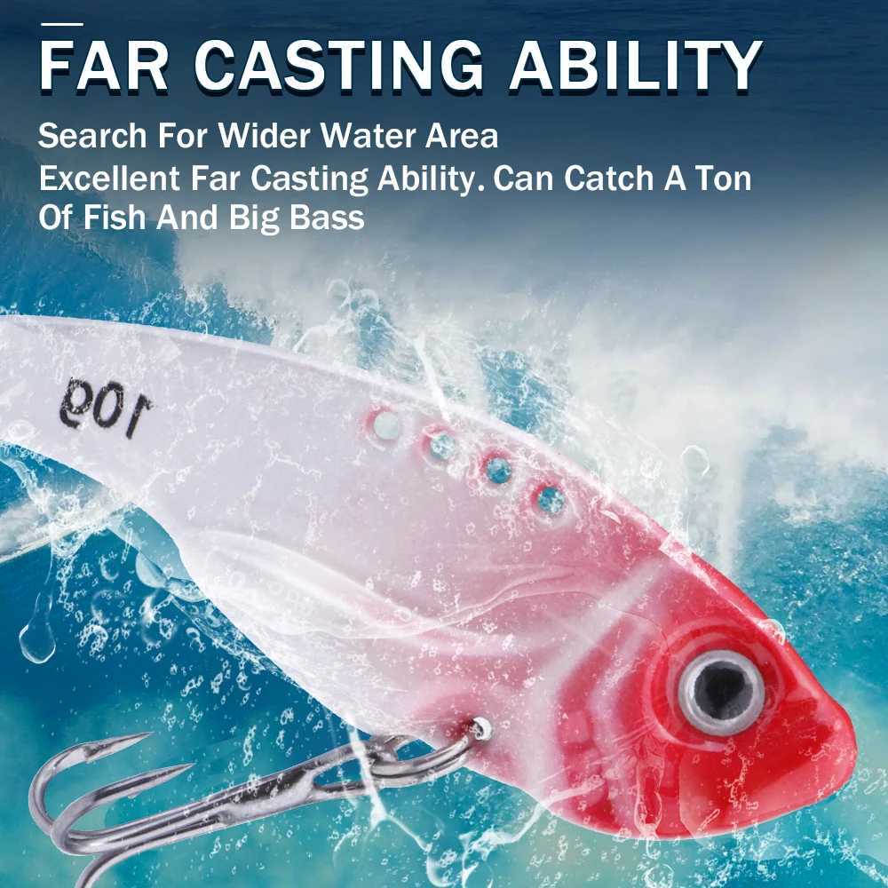 GOBASS 5pcs Metal VIB Blade Jig Fishing Lures 7g/10g Vibration Spoon Hard Bait Swimbait Sinking Wobblers Cicada VIB Tackle KitXJ250122