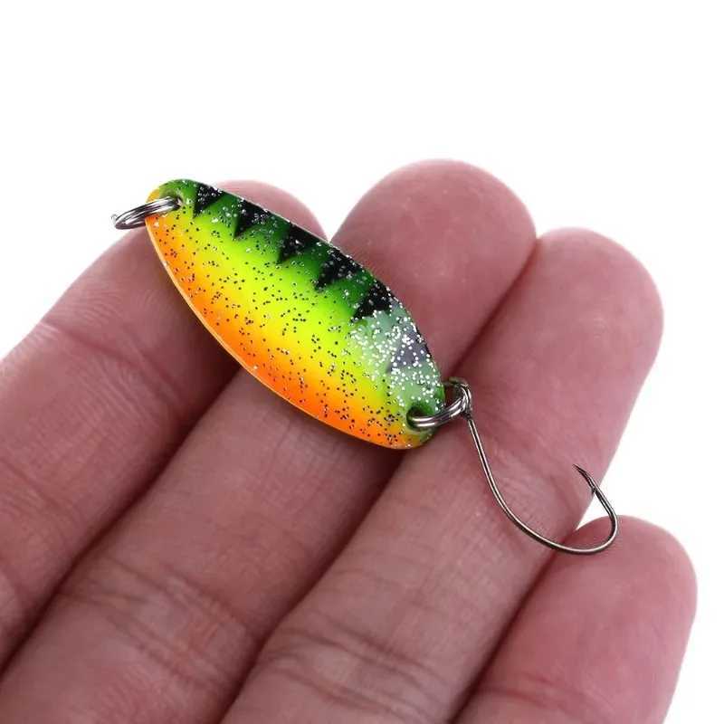 1 Pcs 3.2cm 4.5g Wobbler Fishing Lures Glitter Bait Metal Spoon Bait for Bass Trout Pike Fishing Tackle Artificial BaitXJ250122