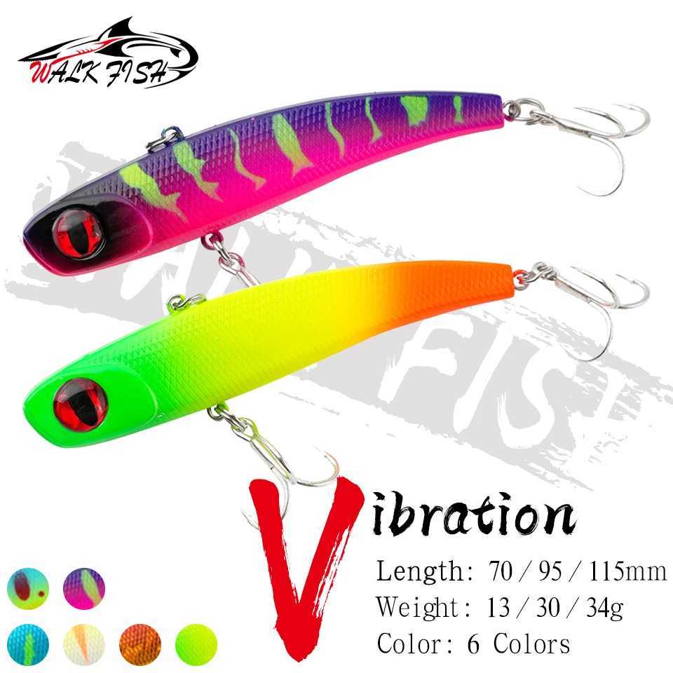 WALK FISH 1PCS New VIB Lure 13g 24g 30g 34g Fishing lure Winter ice Sinking Artificial Swimbait Fishing Rattlin Bait Japan HookXJ250122