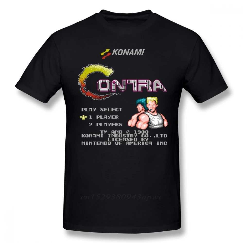 Contra T Shirt Contra T-Shirt Short Sleeve Classic Tee Shirt Funny Graphic Cotton Mens Plus size Shirt X250203