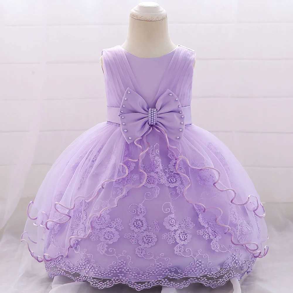 Pink White Baby Girl Dress 1st Birthday Dress For Christmas Kids Clothes Child Christening Princess Evening Clothing Dresses X250203