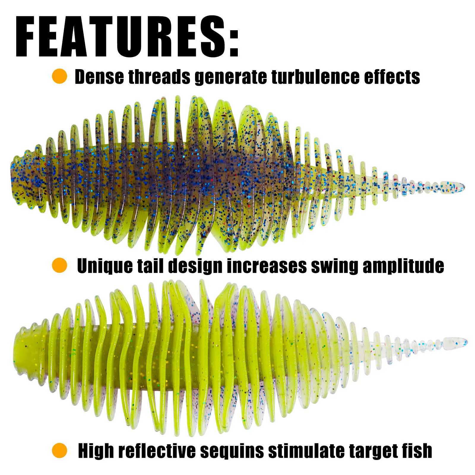 SAMOLLA Worm Silicone Soft Lure Fishing Lure Bellows Gill Artificial Pike Bass Swimbait Rig For Fishing Baits leurre soupleXJ250122