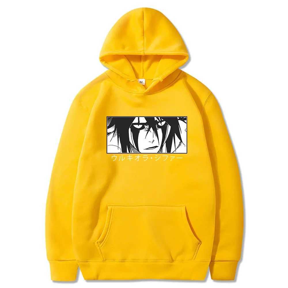 Japanese Anime Bleach Ulquiorra Cifer Manga Harajuku Hoodies Gothic Cartoon Streetwear Long Sleeve Casual Men Winter SweatshirtsXJ2500118