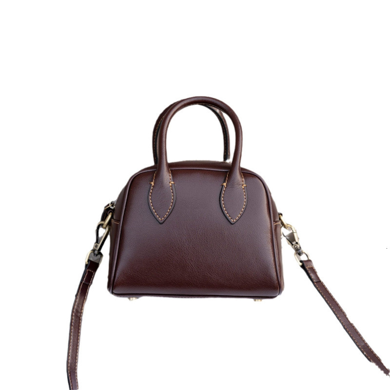 Bag Boston Cowhide Handbag For Women 2025 New Item, Niche, Versatile, High-End, High Aesthetic Value, Single Shoulder Crossbody Bag