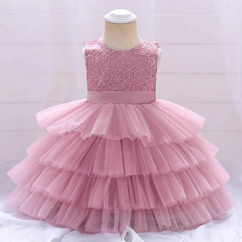 Summer Tutu 1st Birthday Dress For Baby Girl Clothes Lace Baptism Princess Dress Sleeveless Girls Party Gown Dress 2-5 Year X250203