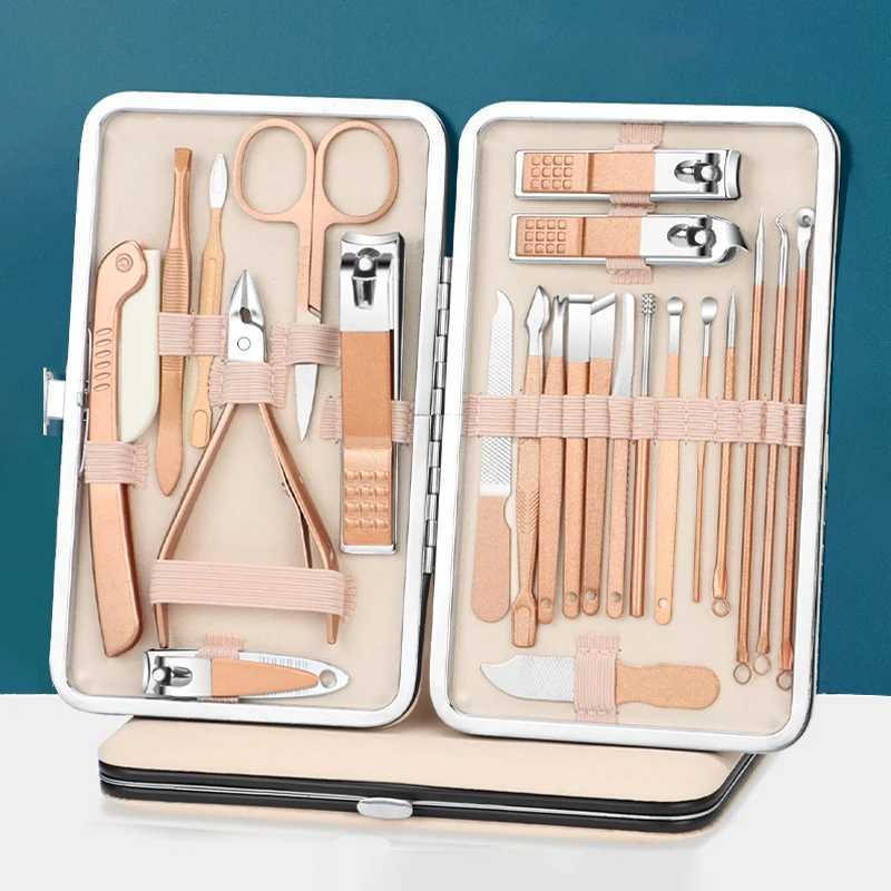 7/16/23Pcs Manicure Set Stainless Steel Ultra Sharp Sturdy Men Women Grooming kit Manicure Pedicure Set Nail Care Kit Grooming iXJ250116