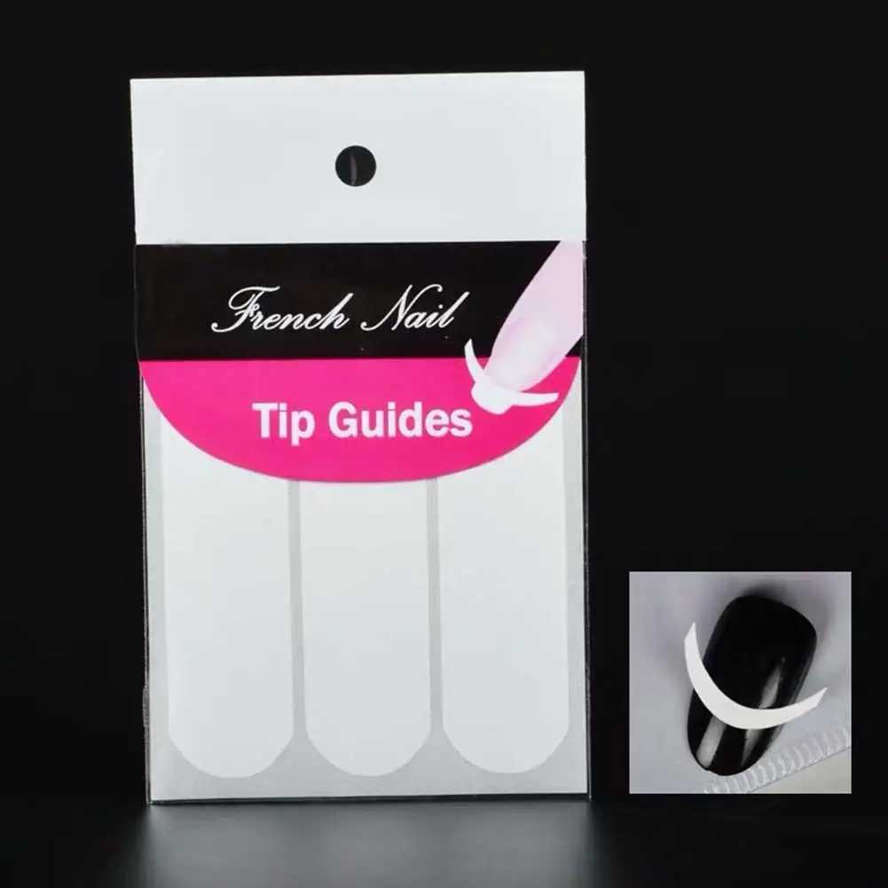 240pcs Nails Sticker Stencil Tips Guide French Manicure Strip Nail Art Decals Form Fringe DIY Sencil 3D Styling Beauty ToolsXJ250120