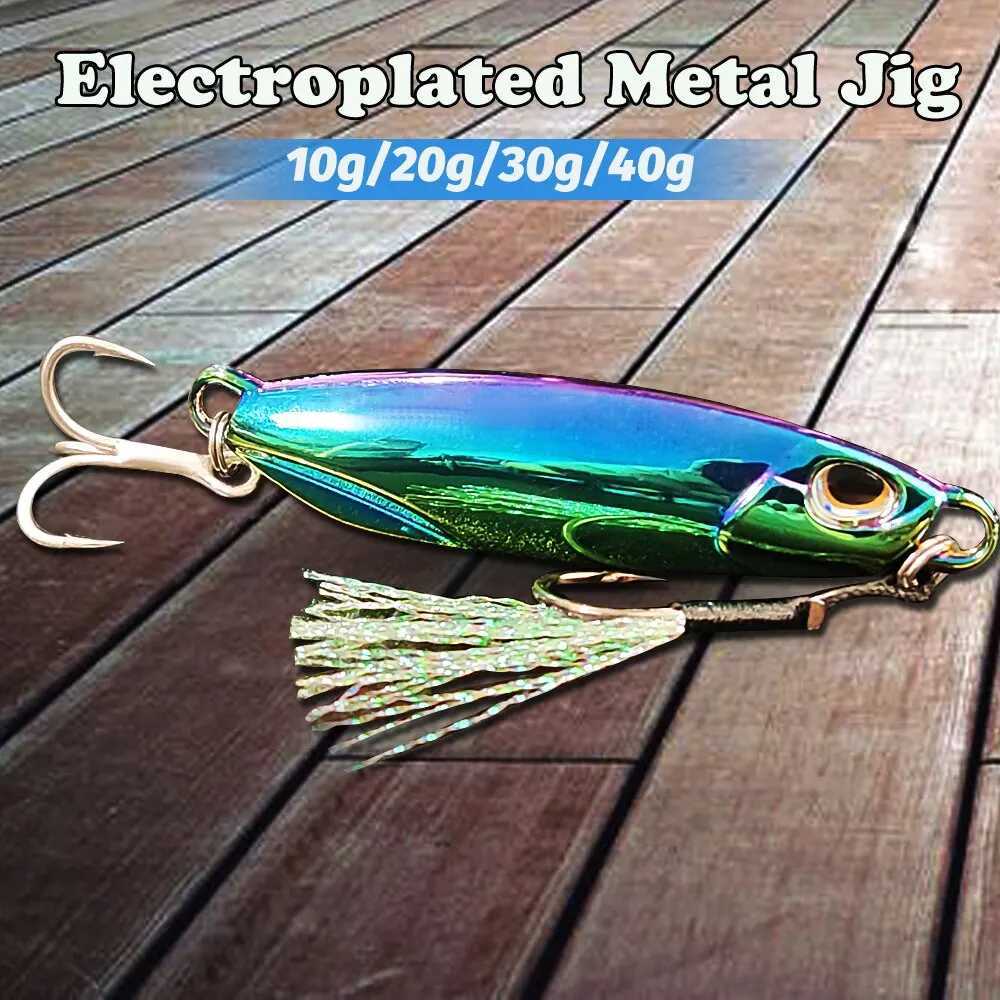Metal Jig Fishing Lure 10g 20g 30g 40g Cast Swimbait Hook Wobbler Pike Spoon Carp Spinner Sea Tackle Kit Pesca Artificial BaitXJ250122