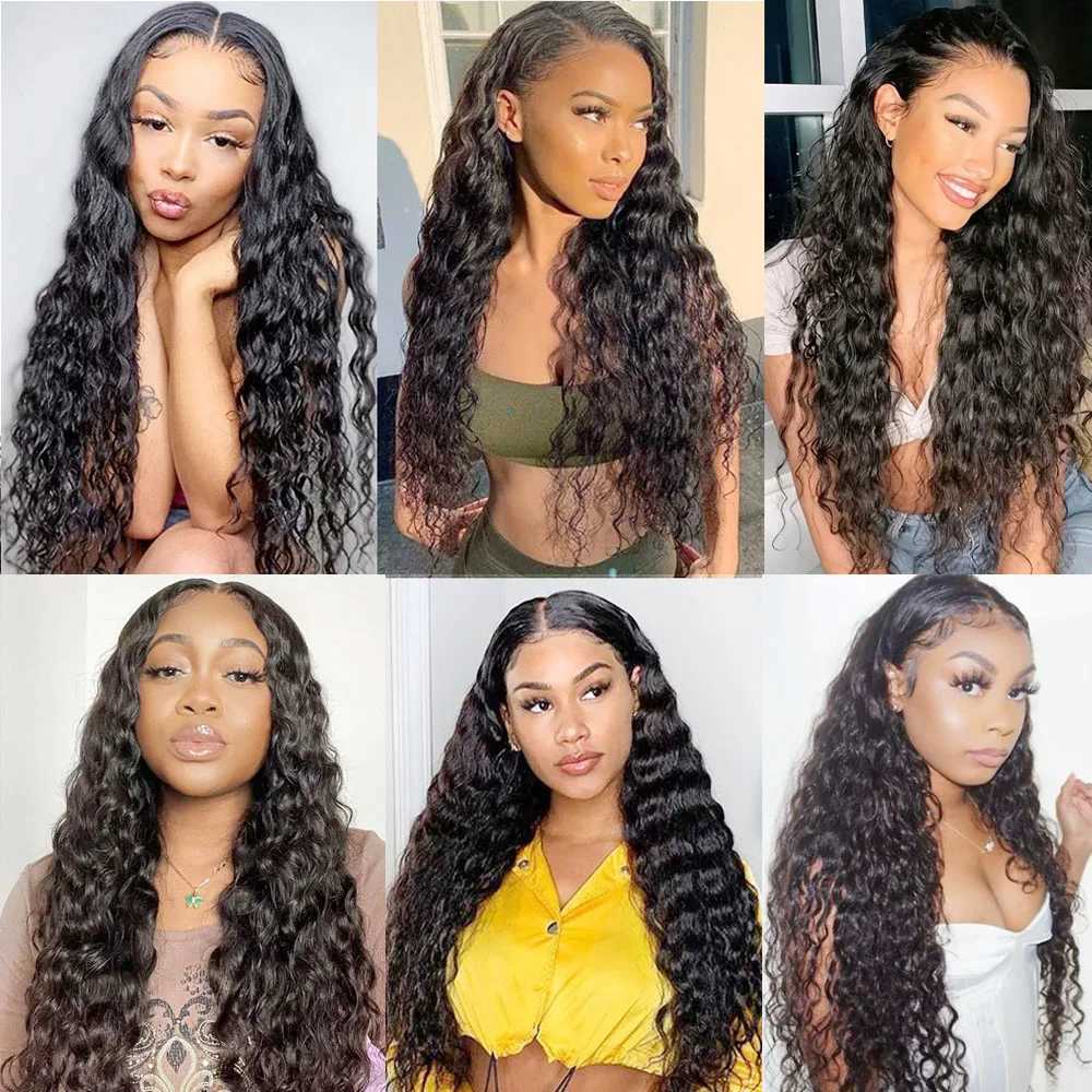 30 Inch Water Wave Bundles with HD Lace Clo Brazilian Raw Human Hair Bundles with Clo Wet And Wavy Bundles with CloXJ250120