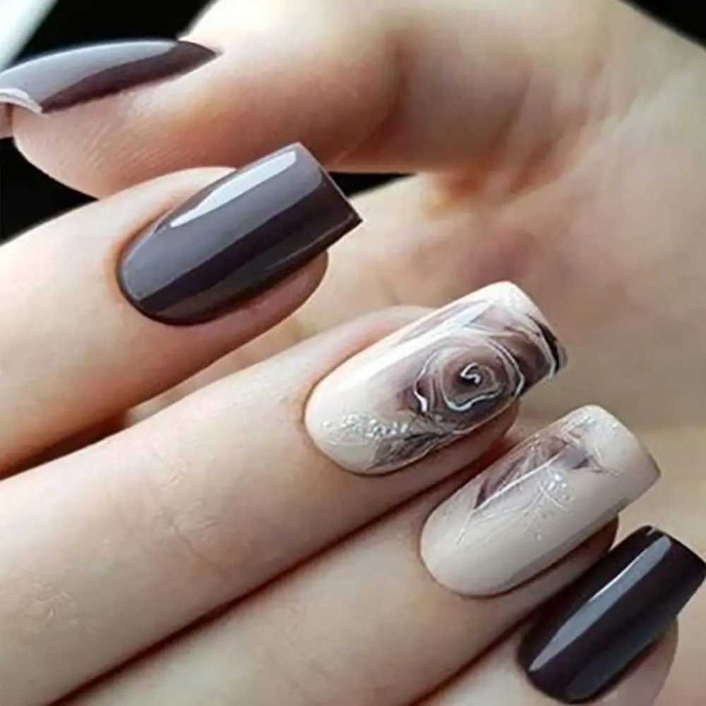 24 pieces/box long French fake nails with square heads pressed against the tip of the nails wearable detachable artificial nailsW250120