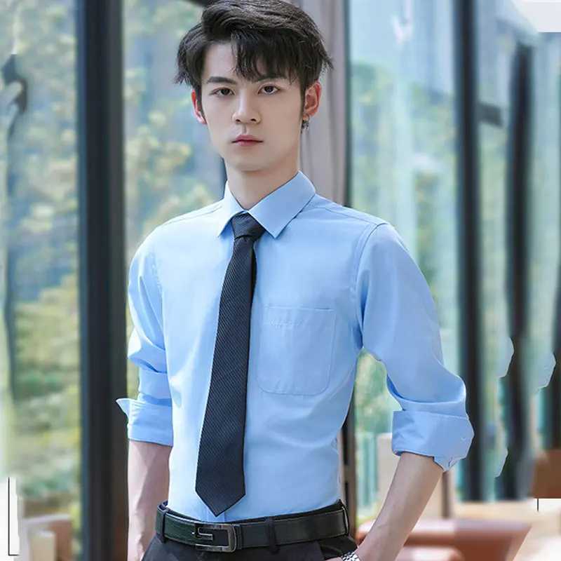 7XL 8XL Mens shirt Long sleeve Spring and Autumn cotton fashion formal Business casual Breathable high quality wear freeXJ250121