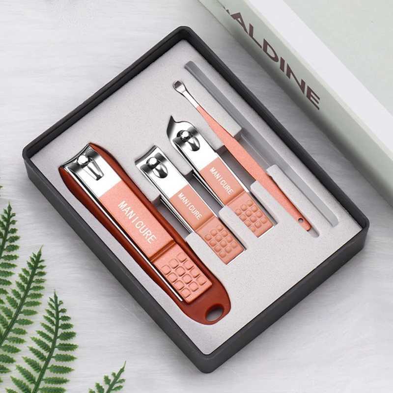 5Pcs/Set Portable Universal Nail Clippers Glass File Earpick Household Professional Stainless Steel Utility Pedicure Nail ToolsXJ250116