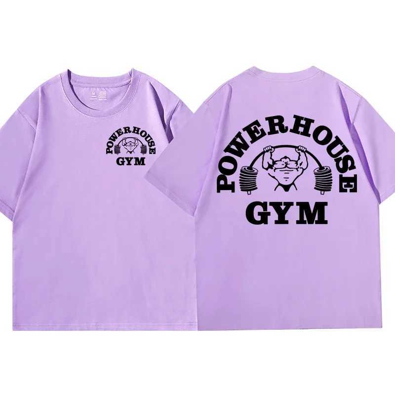 Hot Sale Gym Print T Shirt Men Women Casual Fashion Oversized T-shirt High quality Pure Cotton Short Sleeve T-shirts X250203