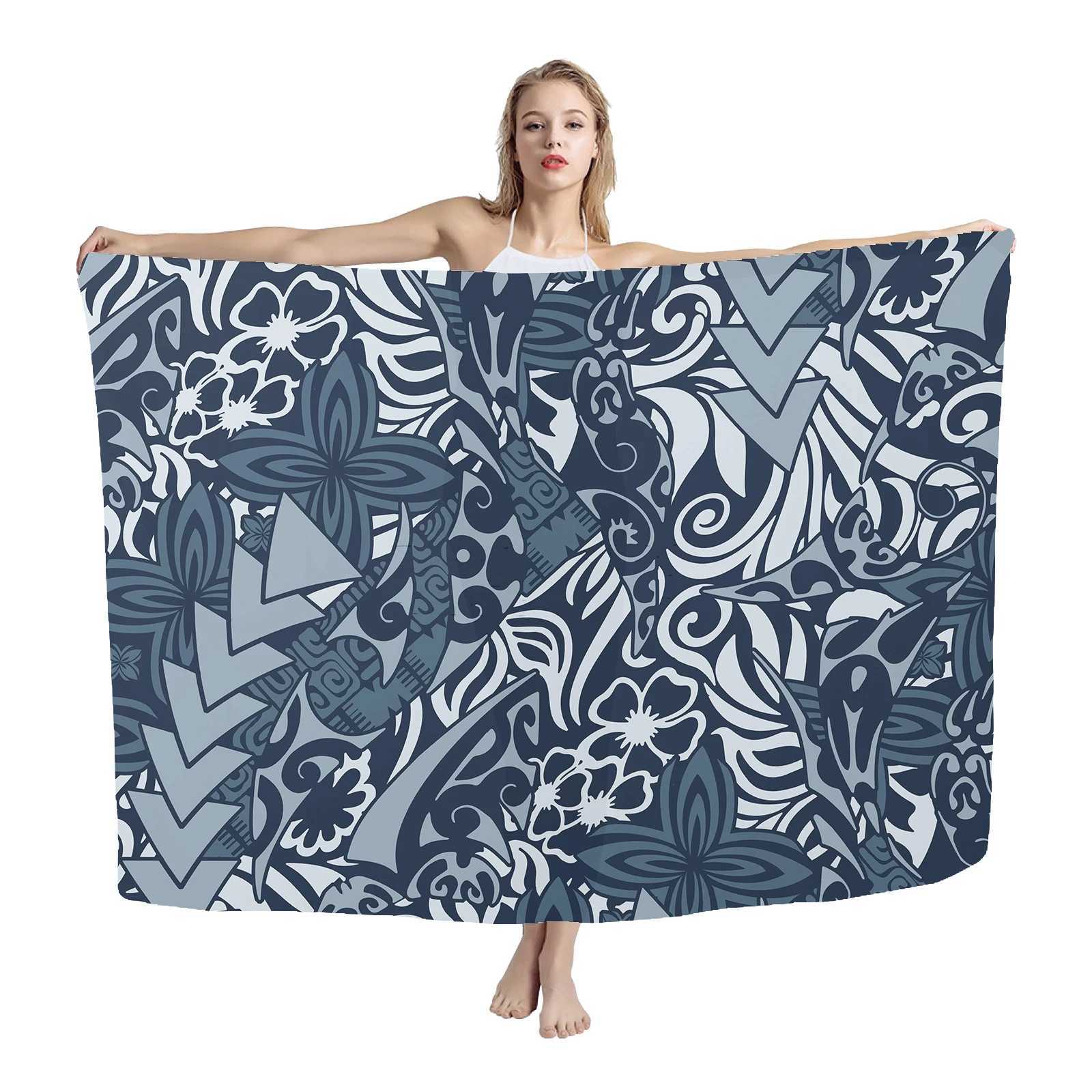 Custom design cover up swimwear che printed sexy mature women ladies beach sarong pareo haii pareos beach W250120