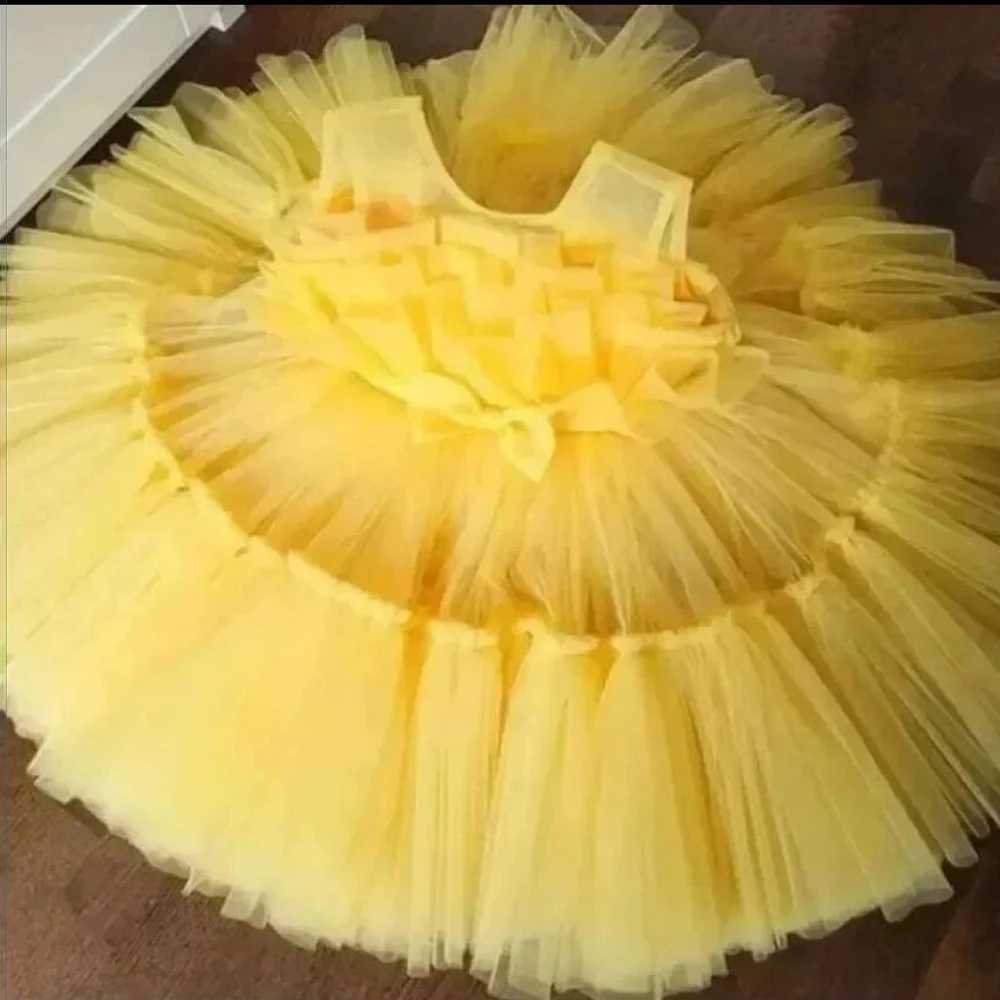 Baby Bow Tulle Baptism Dress for Girls Gown Toddler Kids Wedding Elegant 1st Birthday Party Princess Dress Tutu Evening Dresses X250203