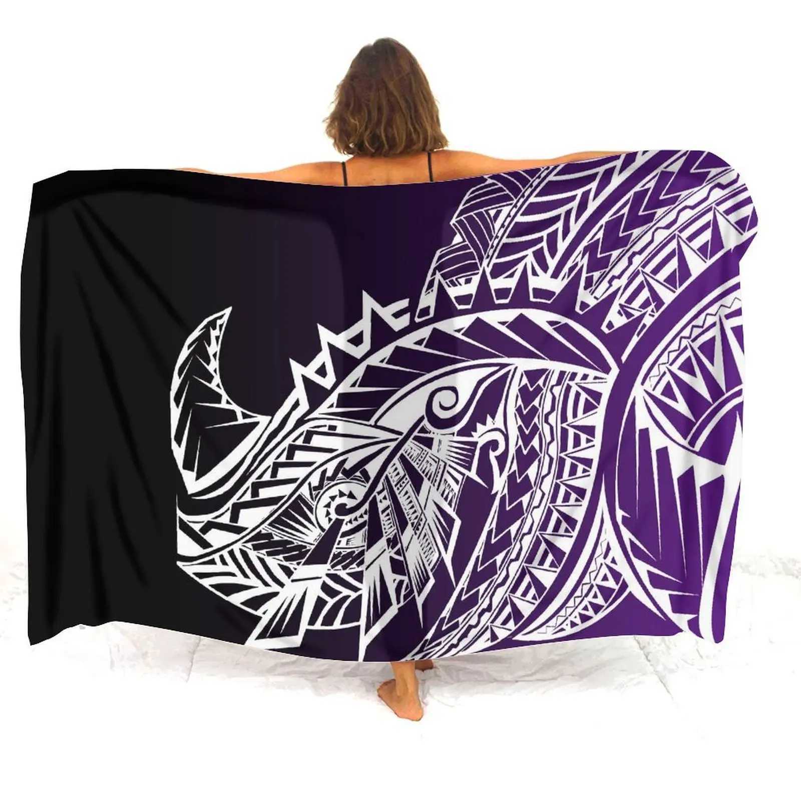Fiji Island Style Custom Blank Fashion Envelope Skirt Haiian Thin Skirt Polynesian Tribe Soft One Piece Beach Envelope W250120