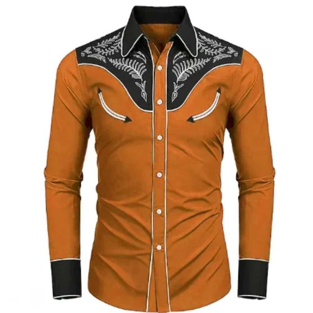New mens shirt long sleeve casual printed shirt daily long sleeve shirt large size 6xlXJ250121
