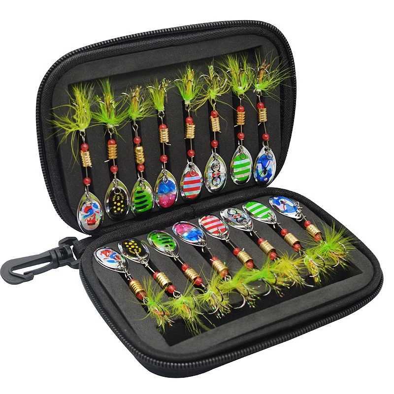 Fishing Spoons Lures Metal Baits Set Artificial Hard Bait Metal Spoon Spinner Fishing Lure Kit with Box for Freshwater SaltwaterXJ250122