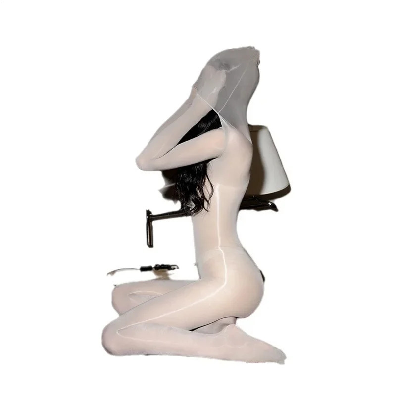 Women Sexy Body Stockings Under Armpits Seamless Gloves UltraThin Headband Cover All Inclusive Jumpsuit Party Night Club Wear 250108