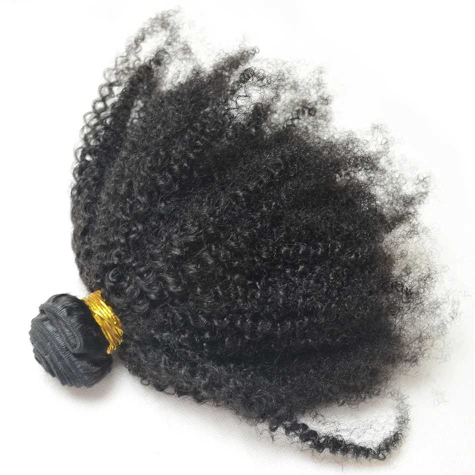 Brazilian Afro Kinky Curly Human Hair Bundles 4b 4c Afro kinky Bulk Human Hair Weave Bundle Deal Hair Extensions WholesaleXJ250120