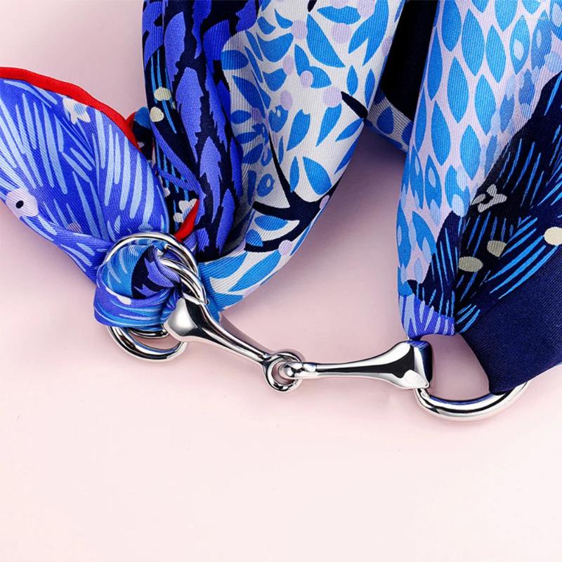 Brooches Square Silk Scarf Horsebit Buckle Women Jewelry Metal Shawl Ring Clip Kerchief