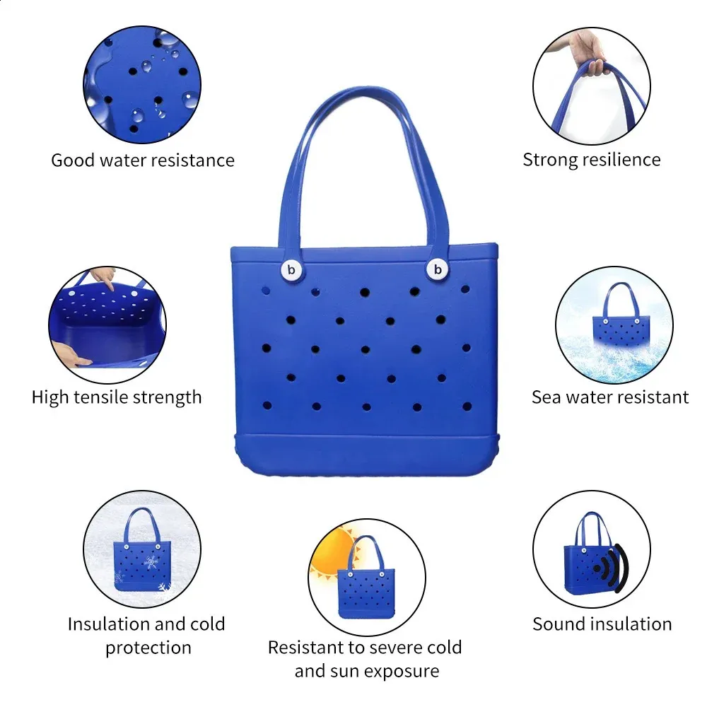 Eva Beach Bogg Bag Waterproof Extra Large Tote Basket Women Picnic Handbag 48Cm XL Boggs Rubber Shopping Bags Z 2.3-1 w250417Z5QDNE65