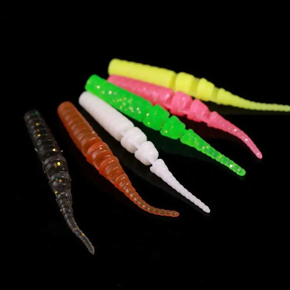 20PCS Wobblers Mini Ocean Rock Fishing Soft Lures Rubber Soft Baits 4cm Soft Worm Artificial Baits Bass Silicone FishXJ250122