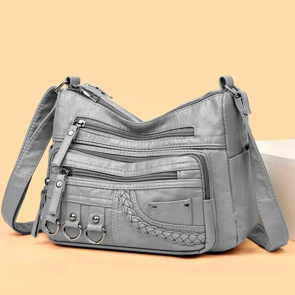 Pu Leather Crossbody Shoulder Bags Multi-pocket Ladies Luxury Purses and Handbags Womens BagXJ250121
