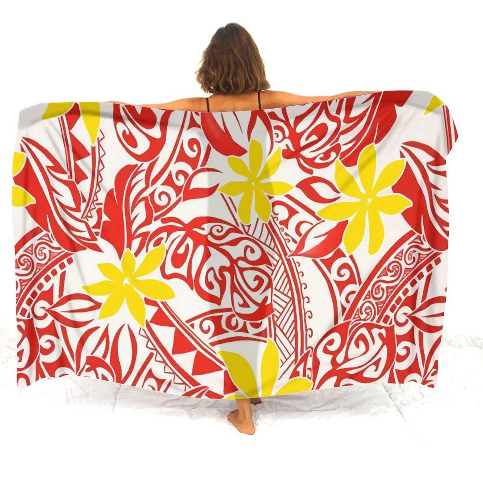 Summer beach jacket one-piece Sarong custom Polynesian womens Sarong bikini jacket sun protection Shl beach scarf 2024 new W250120