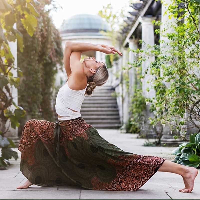 Boho Skirts Women Rayon Beach Long Dr Summer Bohemian Long Skirt Femme Elastic Waist Print Floral Bandage Halter Hippie W250120