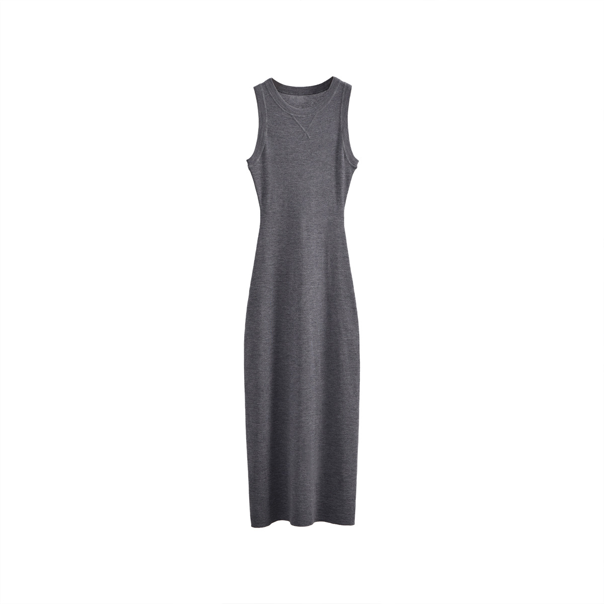 (343) Dress for women, elastic, slim fit, knitted sleeveless, vest dress