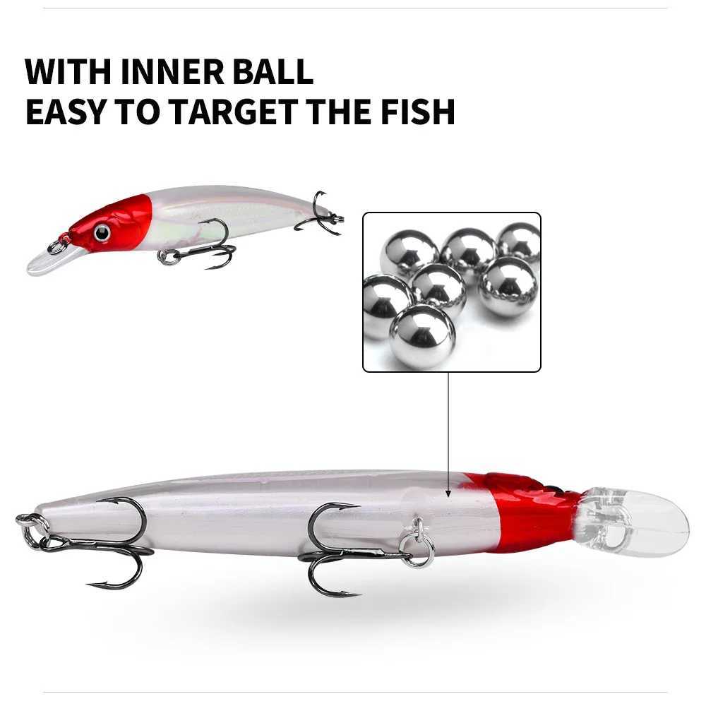 1pc 7g/9cm 14g/11cm 40g/16cm Minnow Fishing Lure Nosiy in the body Hard Bait Crankbait Lure Carp Artificial Trolling Bait TackleXJ250122