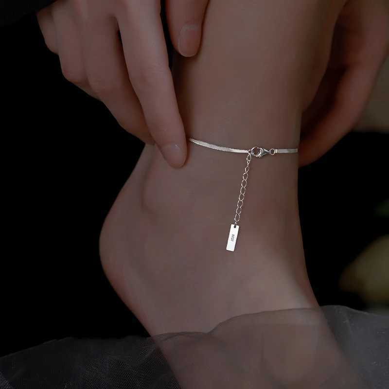 Classic Snake Chain Anklet Women Trend Silver Color Width Stainl Steel Anklets For Women Beach Foot Accories Jewelry GiftXJ250121