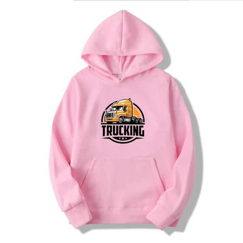 Trucking Print Pullover Top Mens Loose Street Hoodies Spring Autumn Long Sleeve Sweatshirts Outdoor Sport ClothesXJ2500118