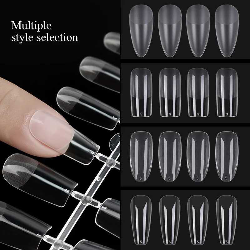 120pcs Nail Extension Press on Nails Coffin Nail Tips Clear Full Cover For Fake Nails Artificial Press on For BallerinasW250120